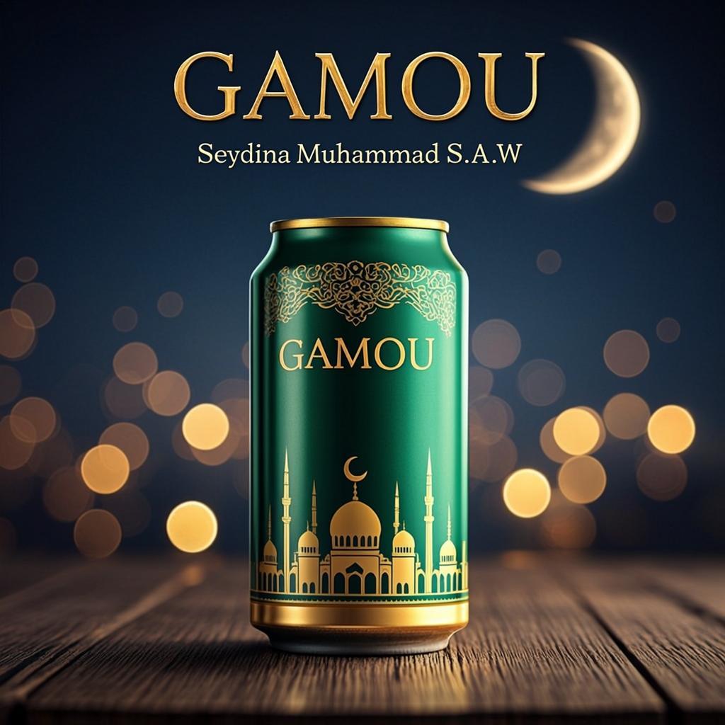 Canette Émeraude aux Arabesques d’Or — GAMOU — Seydina Muhammad Ṣ.A.W.