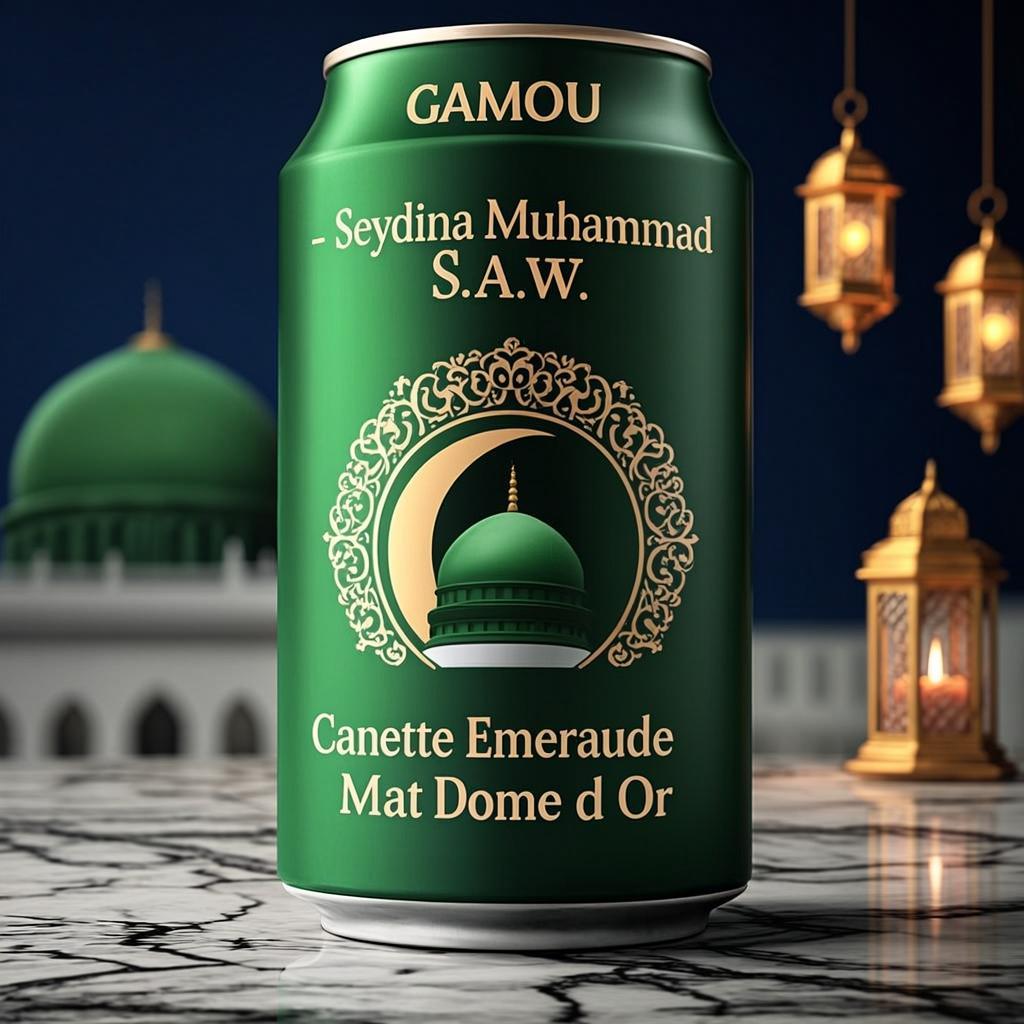 Canette Émeraude Mat Dôme d'Or — GAMOU — Seydina Muhammad Ṣ.A.W.