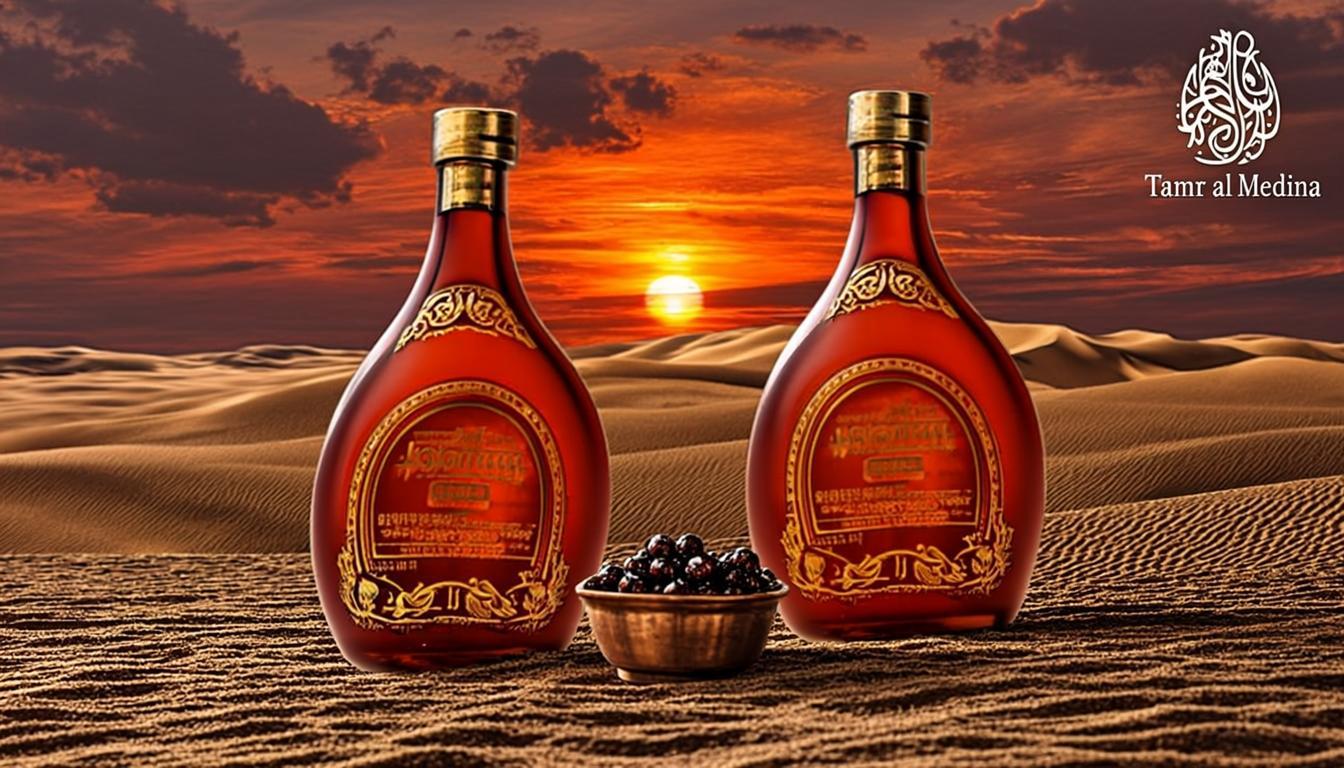 Duo Bouteilles Sable Coucher Soleil — Tamr al Medina