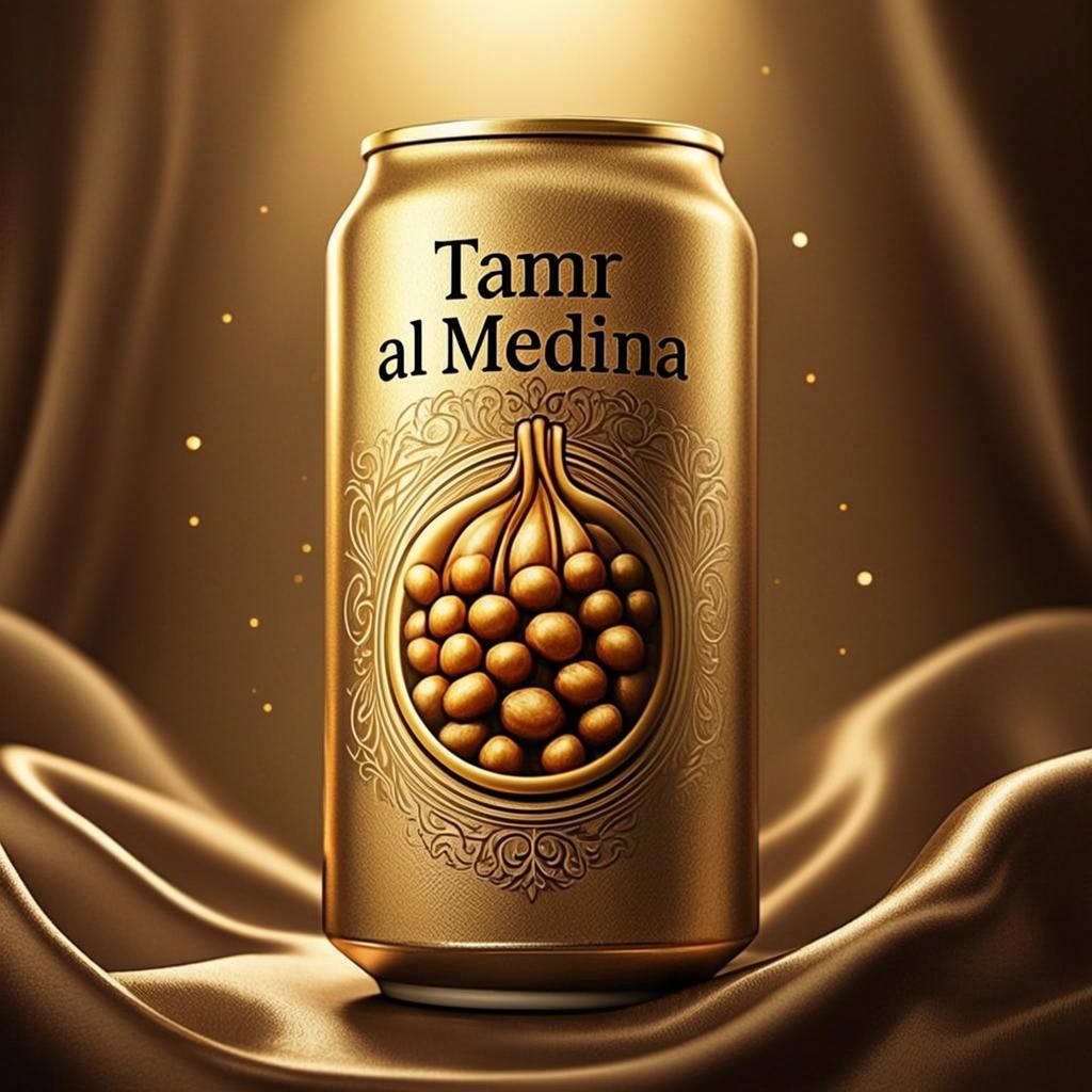 Canette Or Mat Dattes Embleme — Tamr al Medina