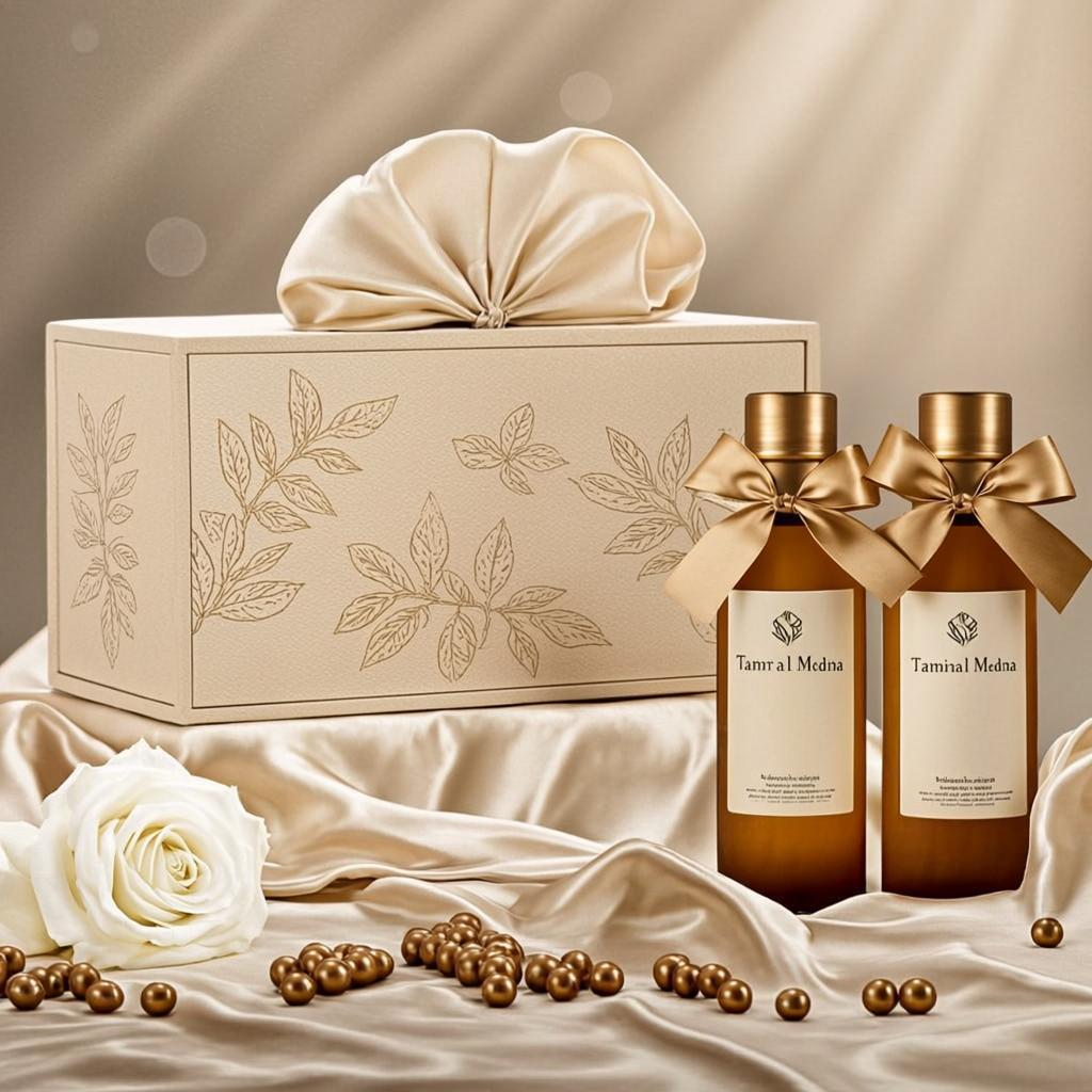 Coffret Noces Or Satin Ivoire — Tamr al Medina