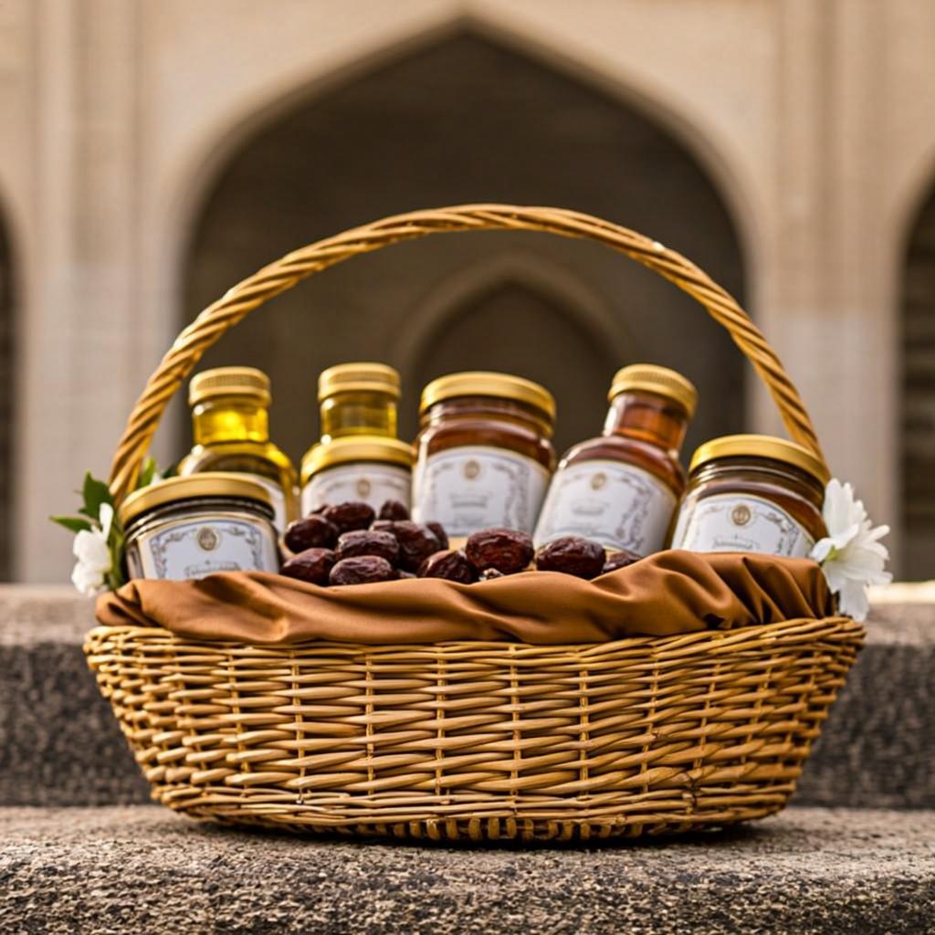 Panier Offrande Dore Médine — Tamr al Medina