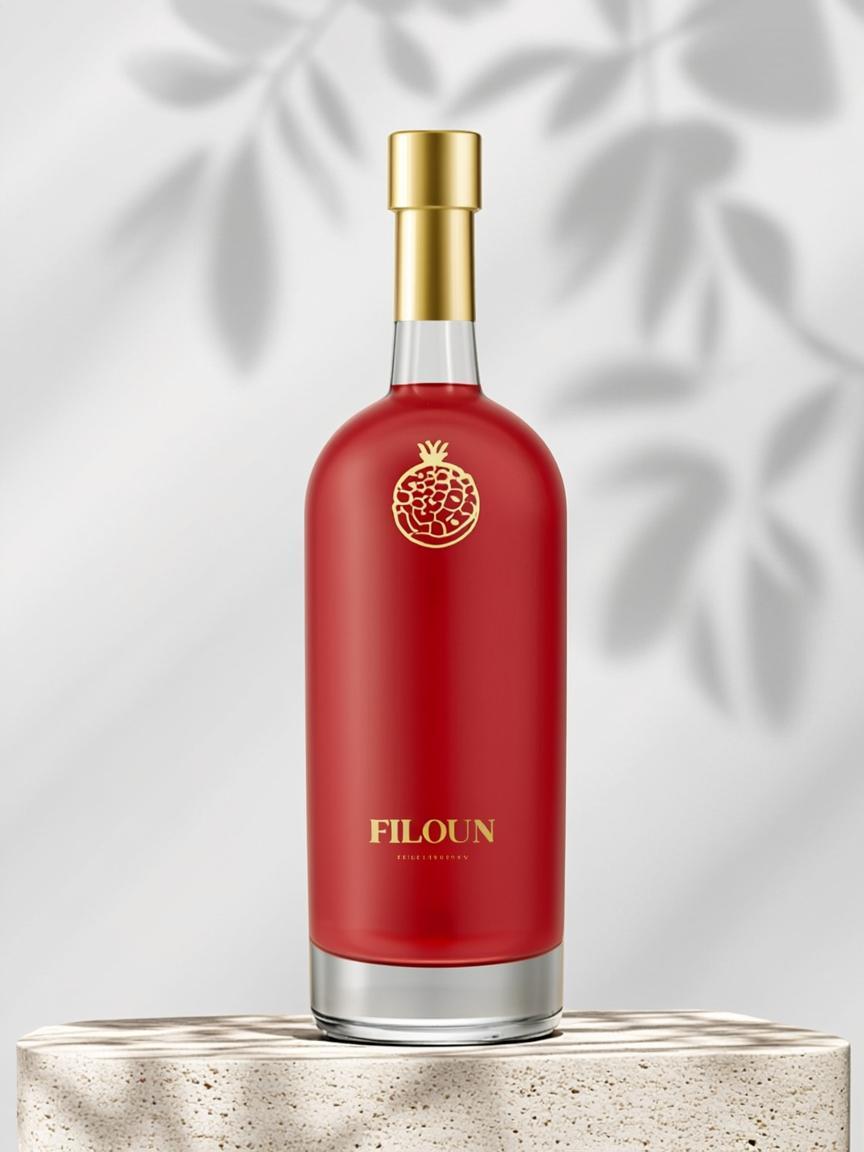 Bouteille Slim Embleme Grenade Or — FILOUN