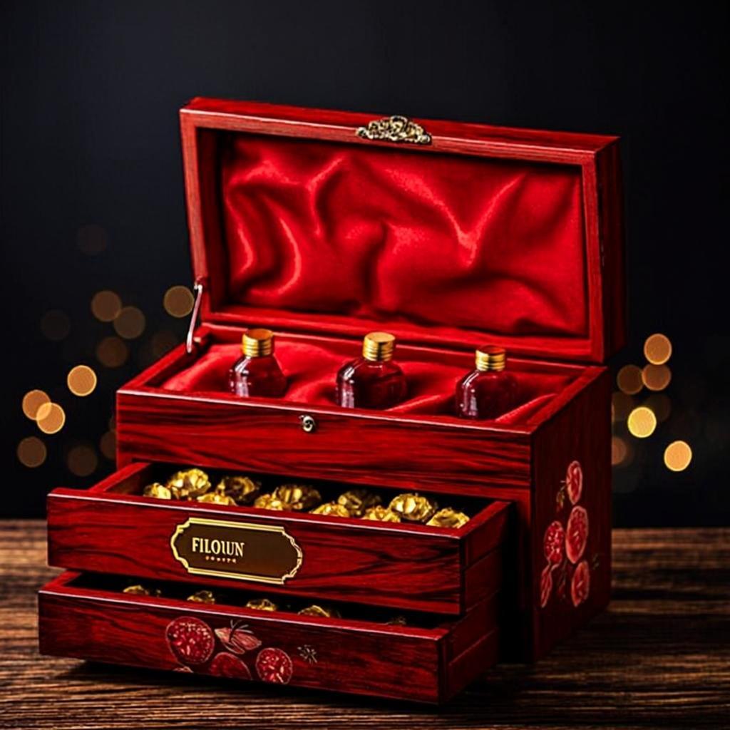 Coffret Bois Grenades Royales — FILOUN