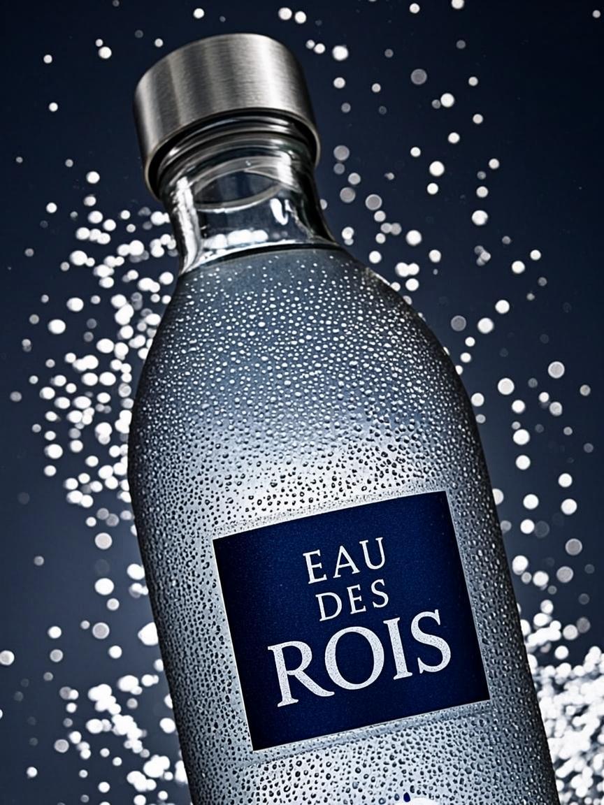 Bouteille Gouttelettes Cristal Fraicheur — L’eau des Rois