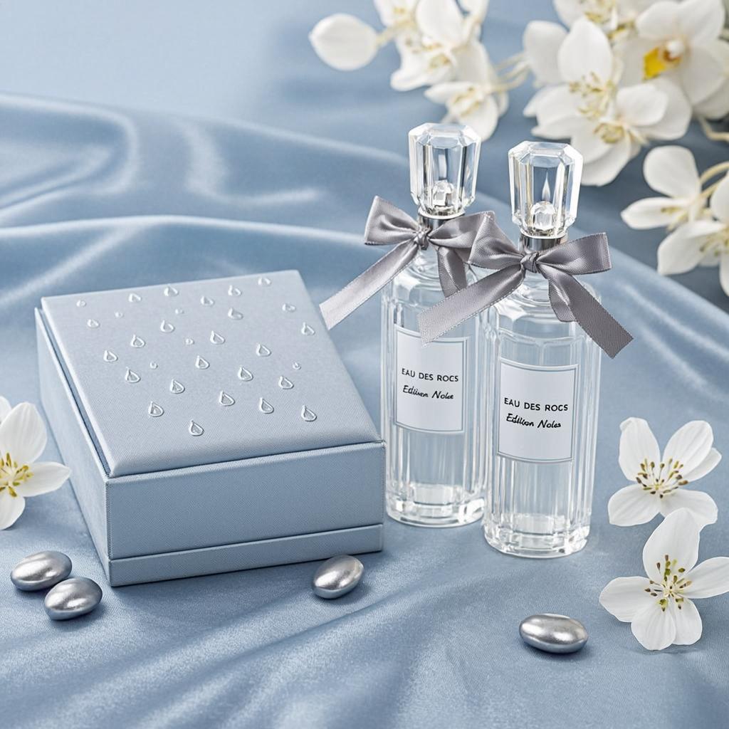 Coffret Noces Satin Bleu Argent — L’eau des Rois