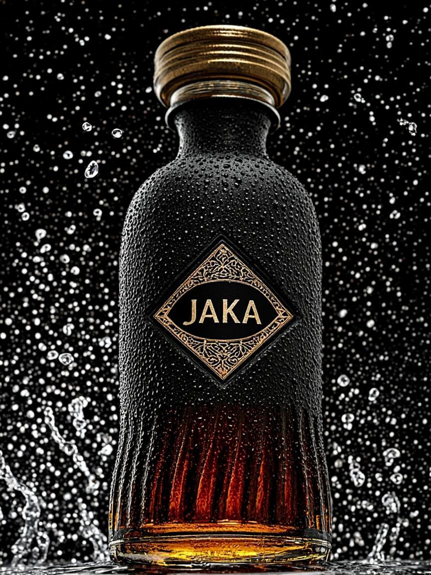 Bouteille Gouttelettes Noir Nuit — JAKA