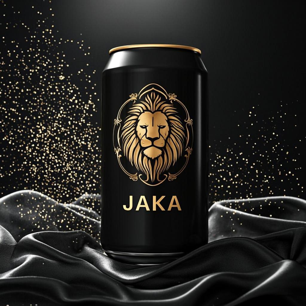 Canette Noir Mat Lion Embleme — JAKA