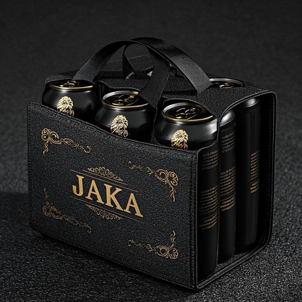 Pack 6 Canettes Etui Noir Or — JAKA