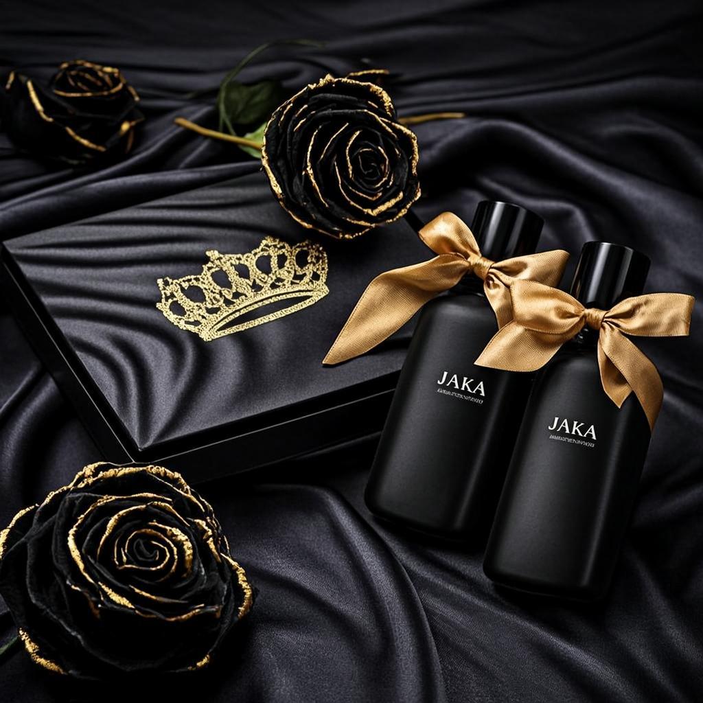 Coffret Noces Satin Noir Or — JAKA