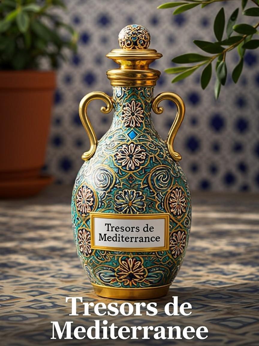 Amphore Turquoise Mosaique Andalouse — Trésors de Méditerranée