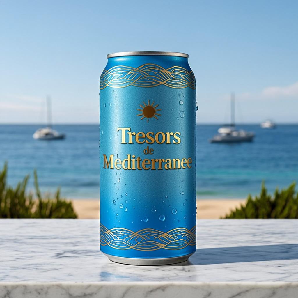Canette Bleu Mediterranee Terrasse — Trésors de Méditerranée