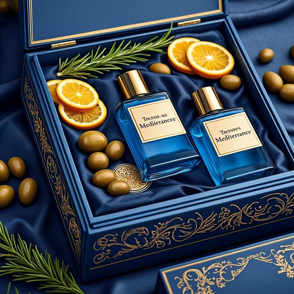 Coffret Bleu Or Agrumes Seches — Trésors de Méditerranée