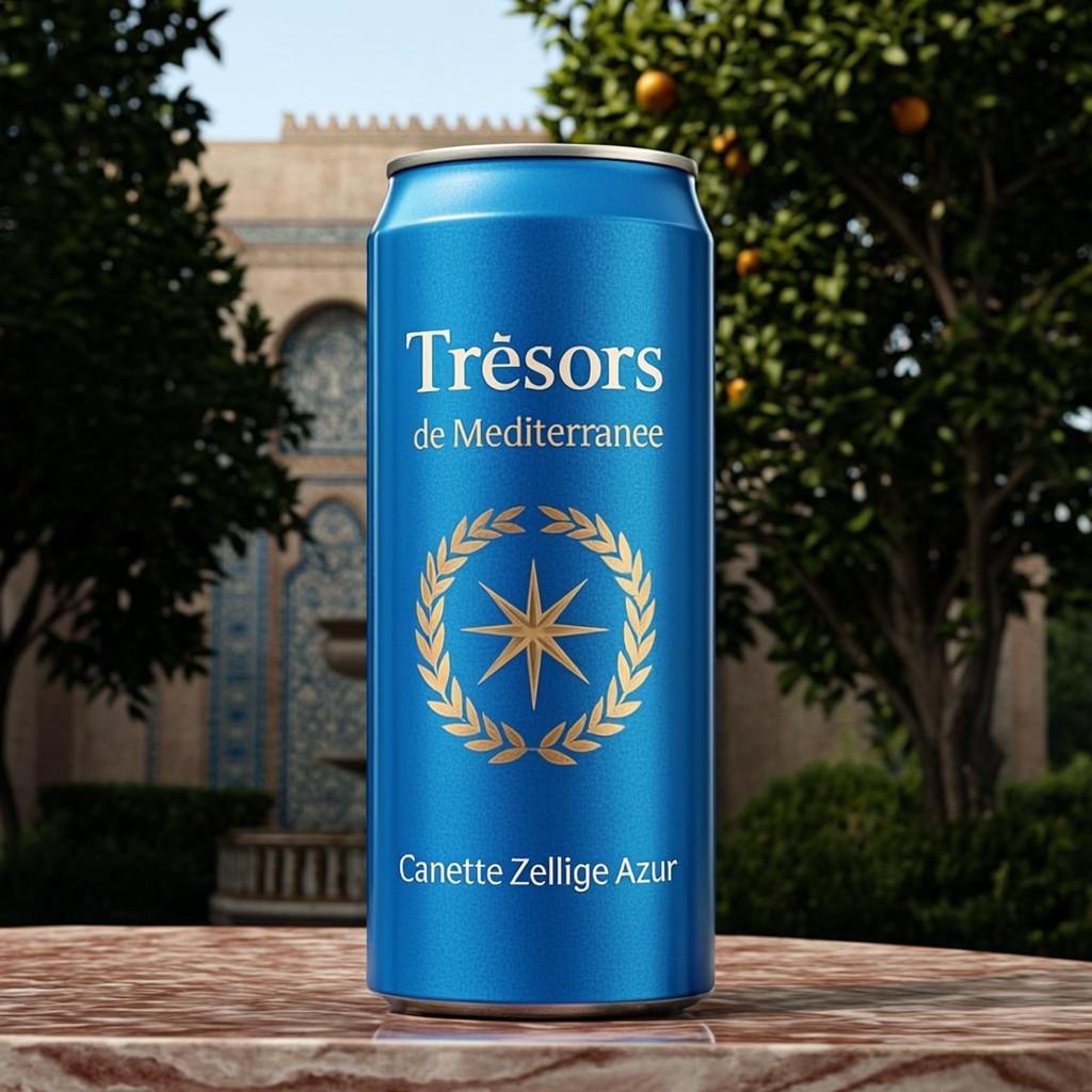 Canette Zellige Azur — Trésors de Méditerranée