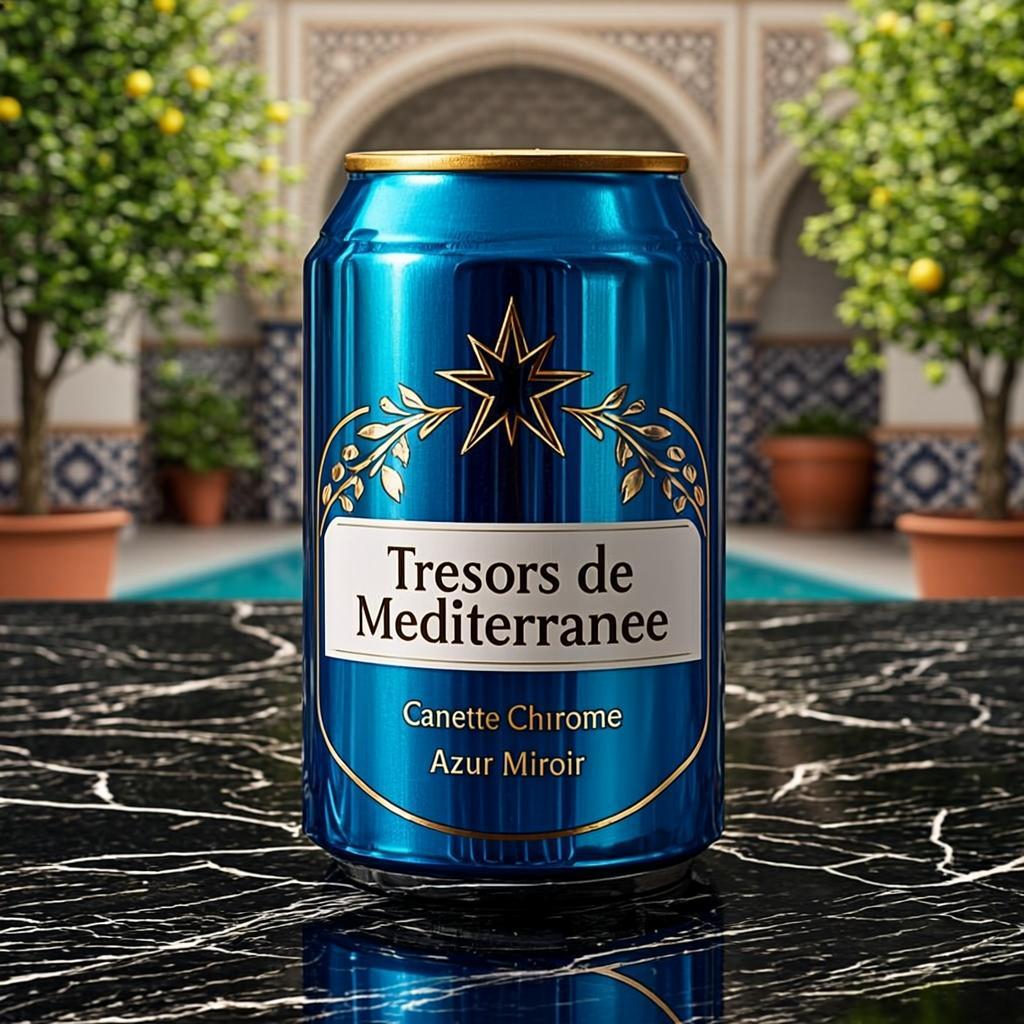 Canette Chrome Azur Miroir — Trésors de Méditerranée