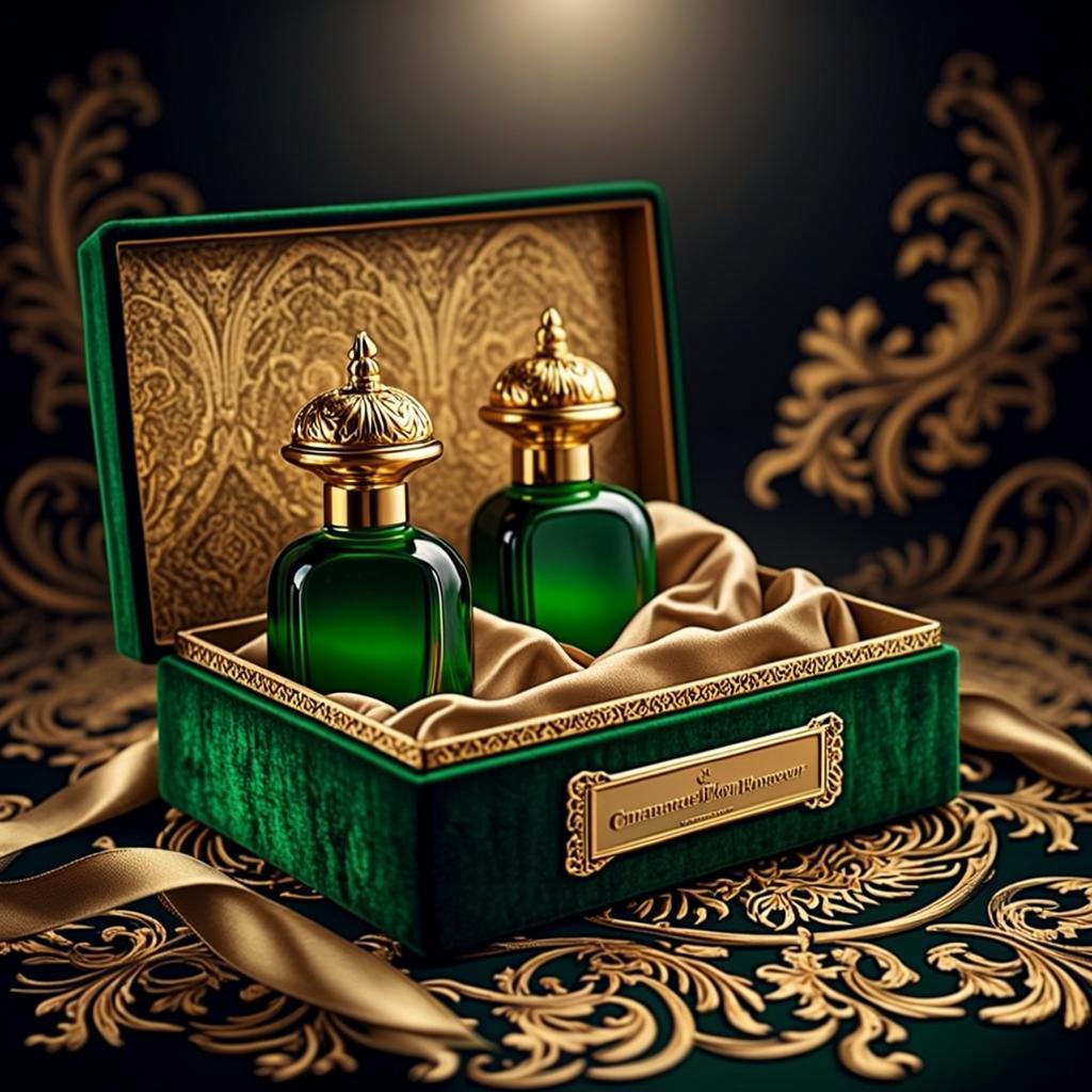 Coffret Vert Or Miniatures Persanes — Imam Rohoullah Khamenei — Édition Honneur