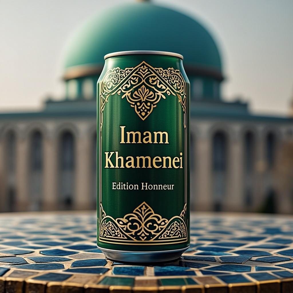 Canette Vert Or Mosaique Persane — Imam Rohoullah Khamenei — Édition Honneur