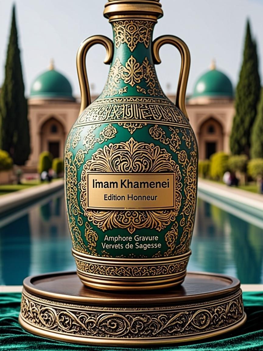 Amphore Gravure Versets de Sagesse — Imam Rohoullah Khamenei — Édition Honneur