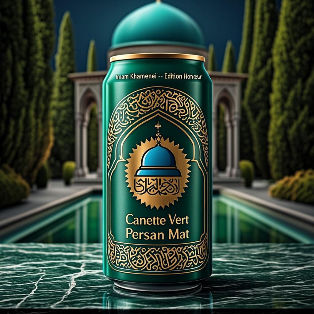 Canette Vert Persan Mat — Imam Rohoullah Khamenei — Édition Honneur