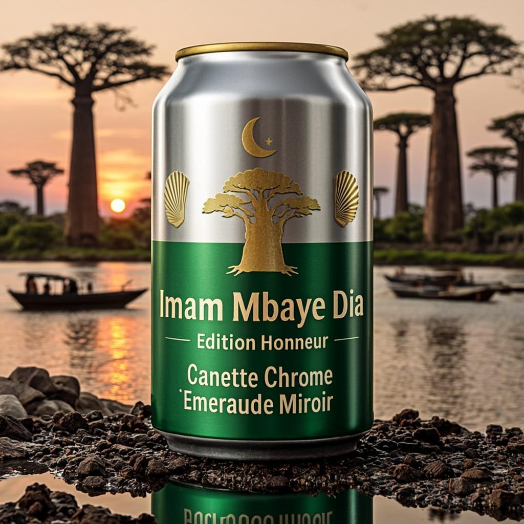 Canette Chrome Émeraude Miroir — Imam Mbaye Dia — Édition Honneur