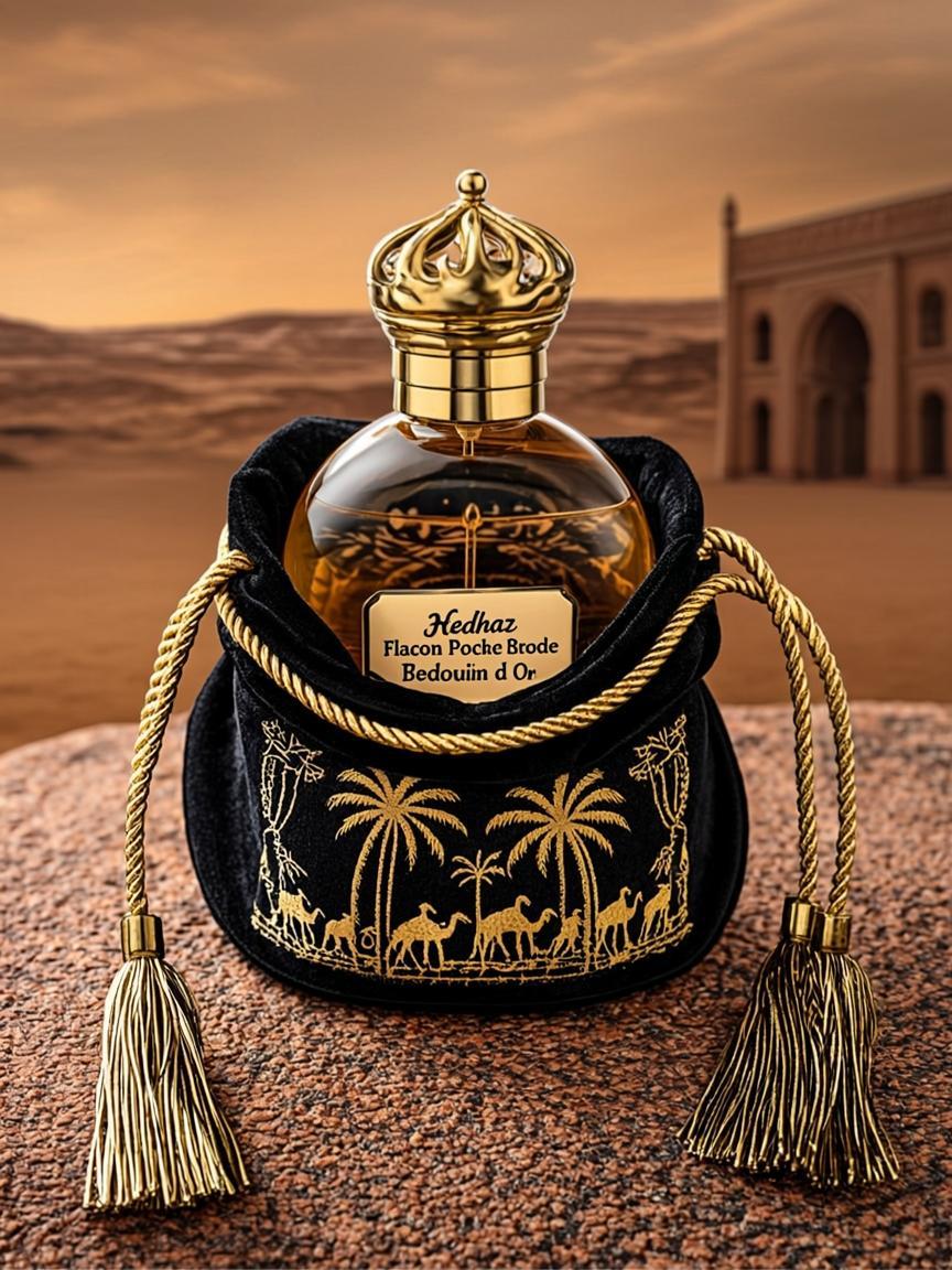 Flacon Poche Brodé Bédouin d'Or — Hedjaz