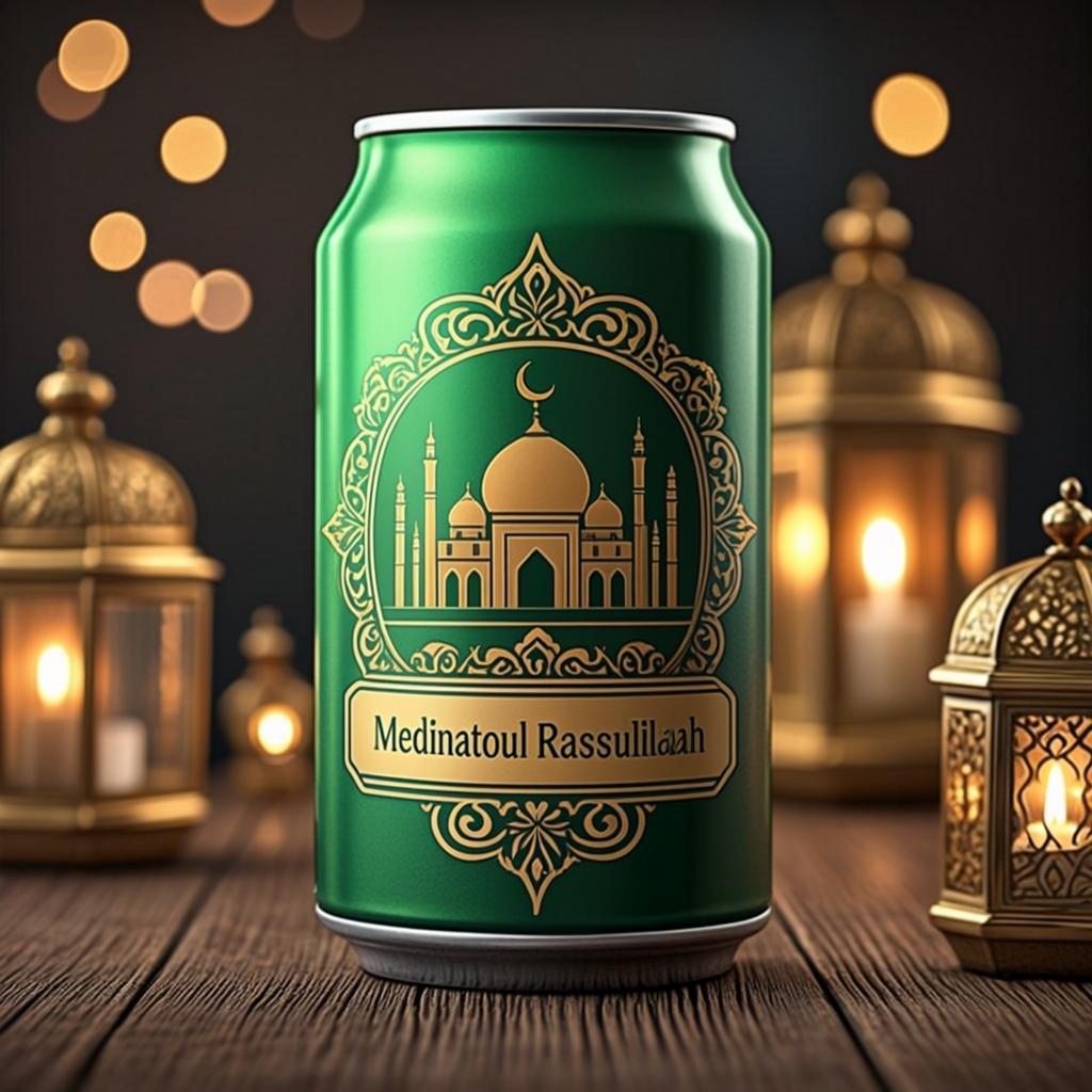Canette Vert Clair Lanternes — Medinatoul Rassulullah