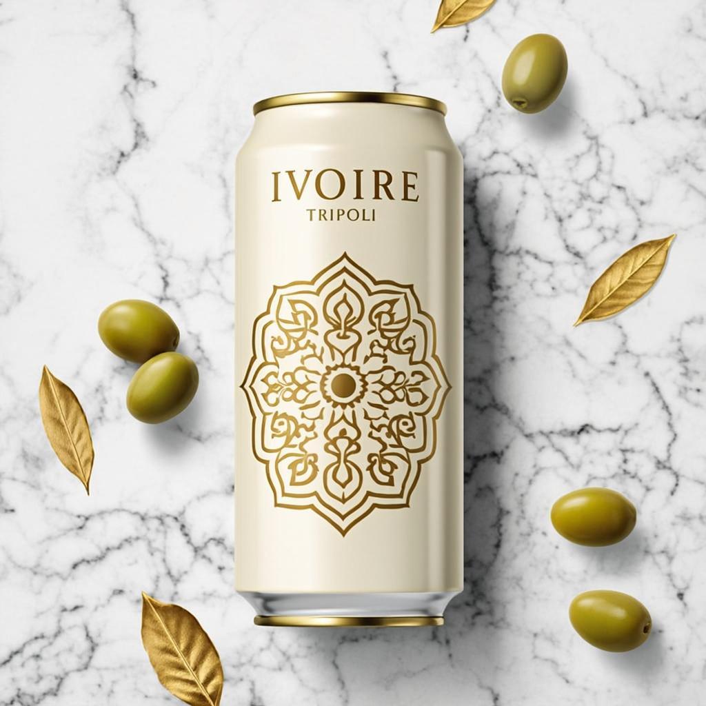 Canette Ivoire Marbre Blanc Olives — Ivoire Tripoli