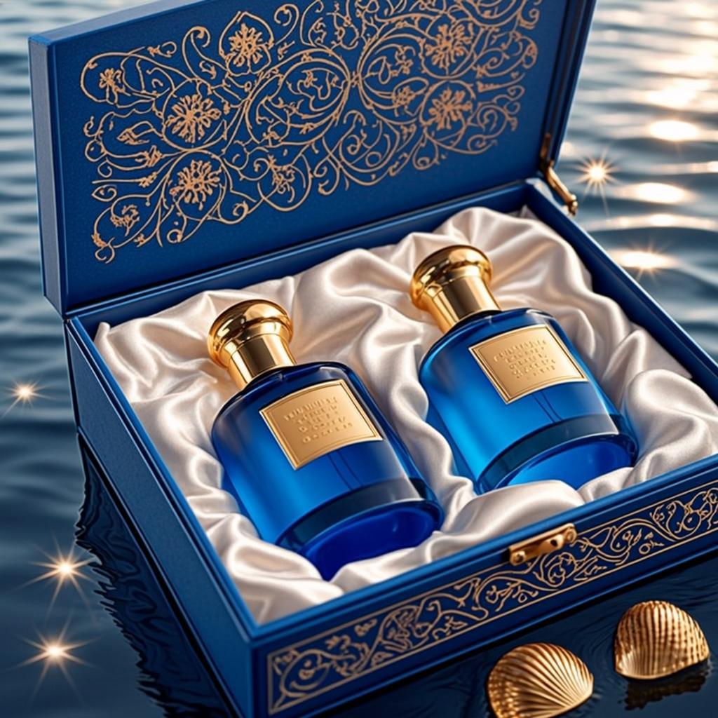 Coffret Bleu Ocean Coquillages Or — Tanzania Ocean