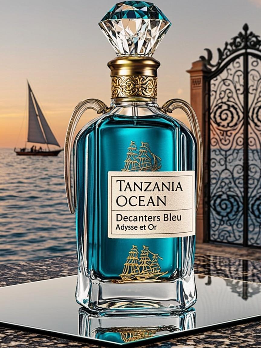 Décanters Bleu Abysse et Or — Tanzania Ocean