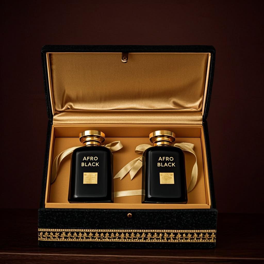 Coffret Noir Or Kente Dore — Afro Black