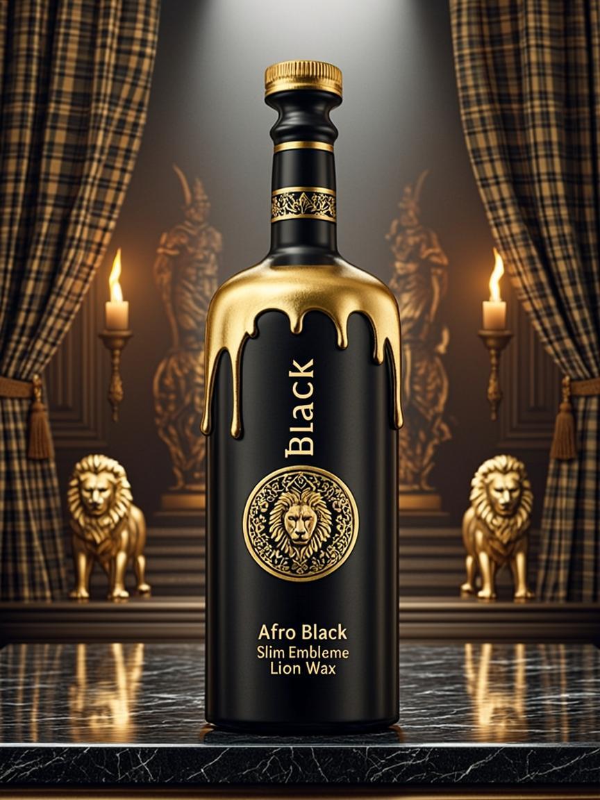 Slim Emblème Lion Wax — Afro Black