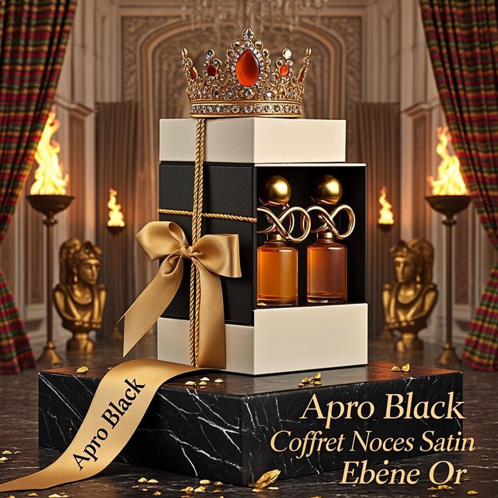 Coffret Noces Satin Ébène Or — Afro Black