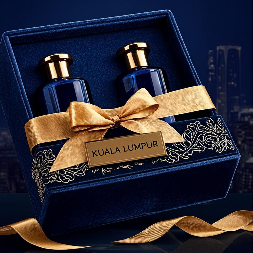 Coffret Bleu Nuit Cuivre Batik — Kuala Lumpur