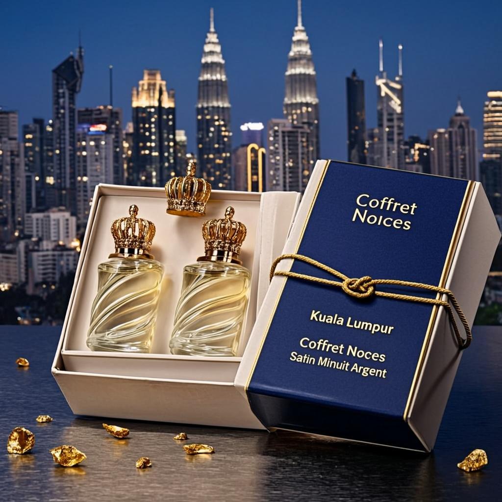 Coffret Noces Satin Minuit Argent — Kuala Lumpur